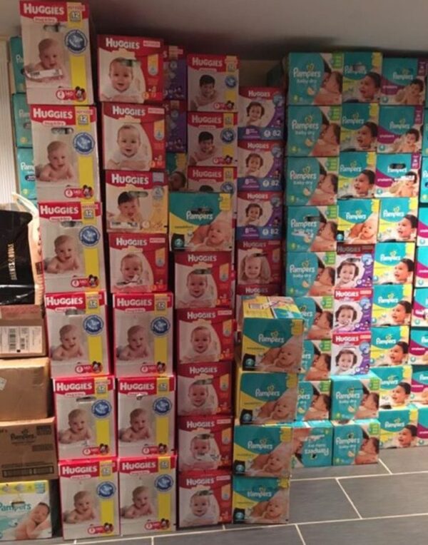 mixed diapers pallets