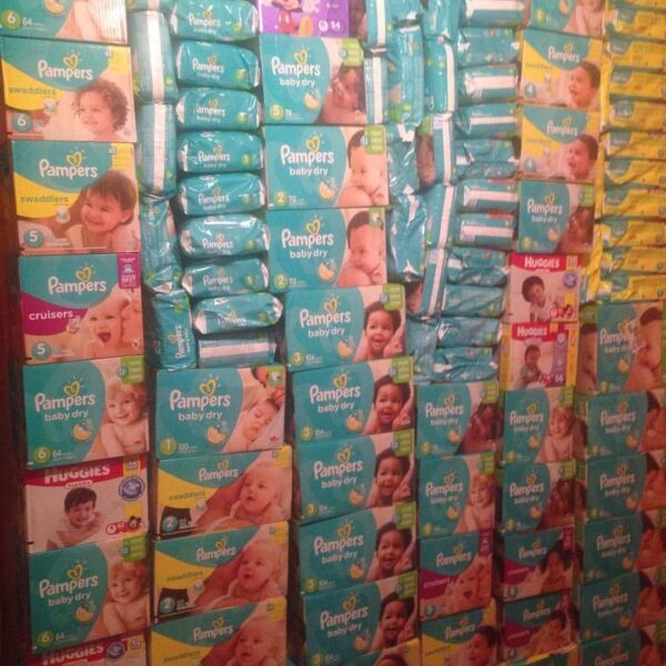 mixed diapers pallets