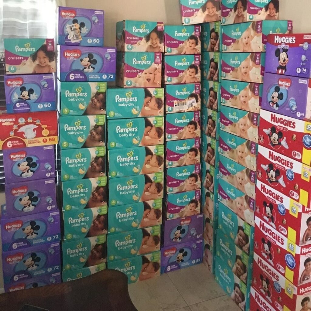 mixed diapers pallets