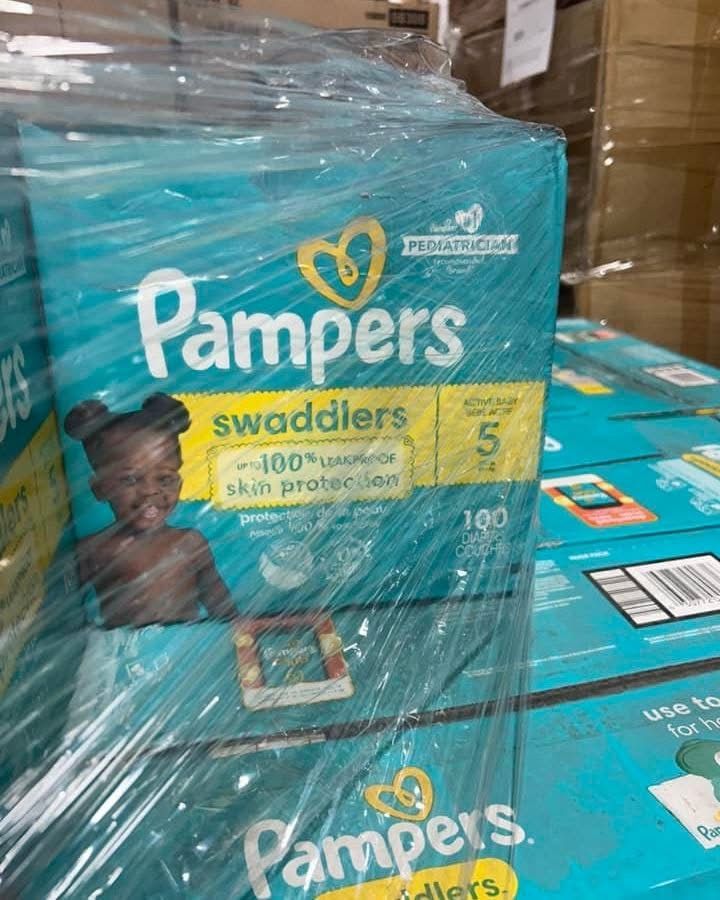 pampers diapers pallets