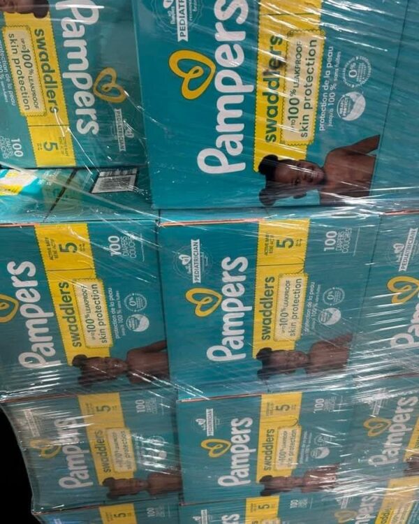 pampers diapers pallets
