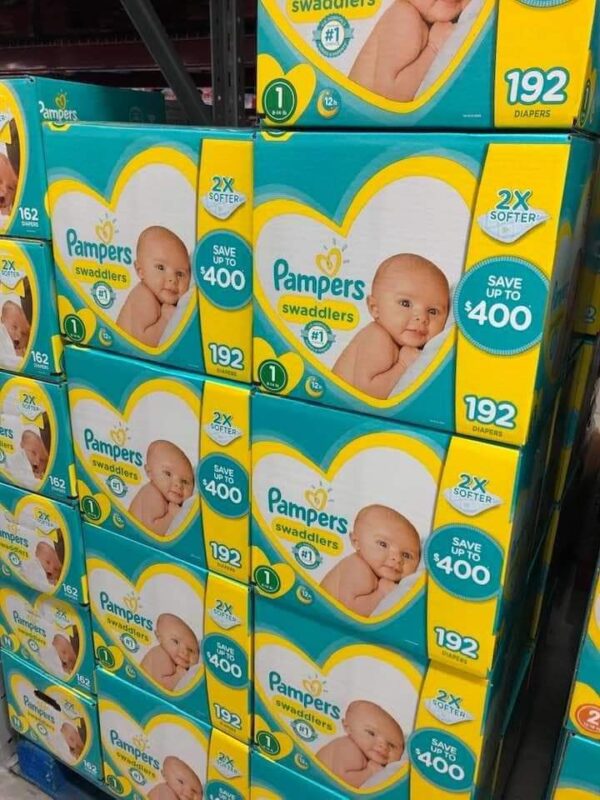 pampers diapers pallets