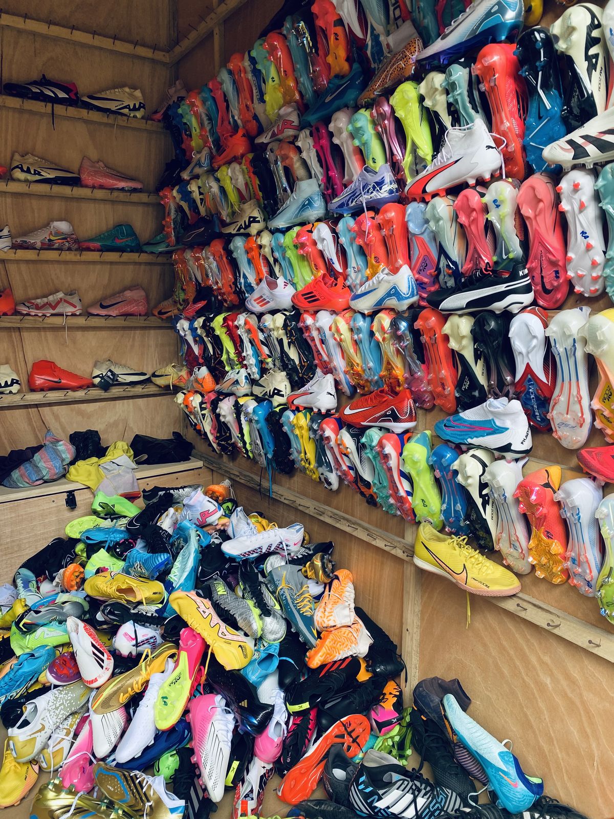 Soccer boots pallet